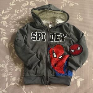 Gray Spidey Hoodie with Spider-Man Design